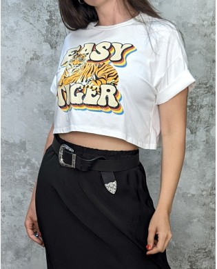 Camiseta crop easy tiger