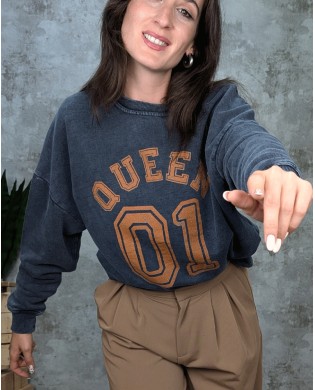 Sudadera Queen Desgastada